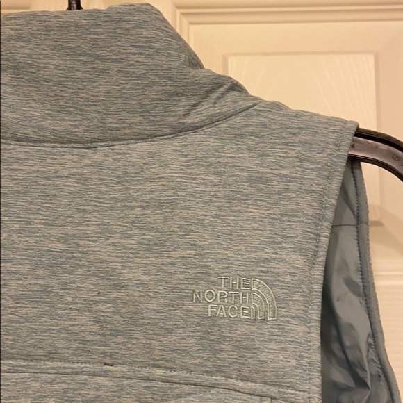 Heathered Powder Blue North Face Vest - Picture 3 of 5